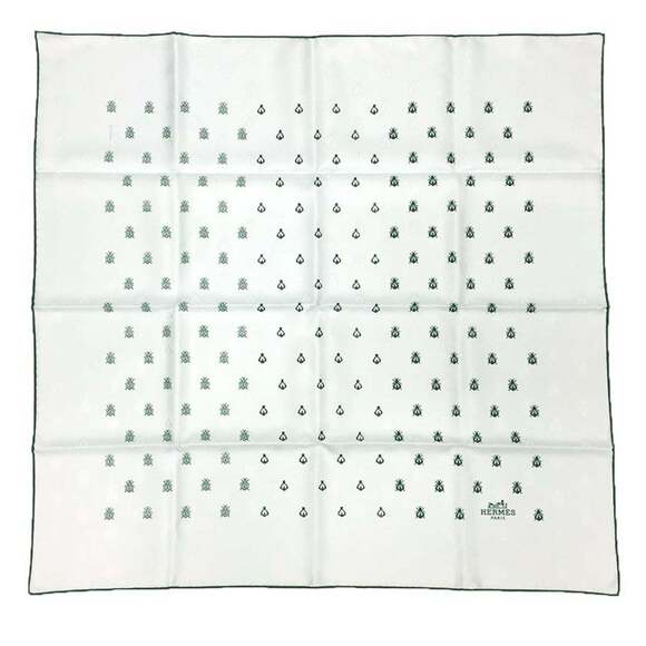 HERMES Blue Silk Scarf - Picture 1 of 3